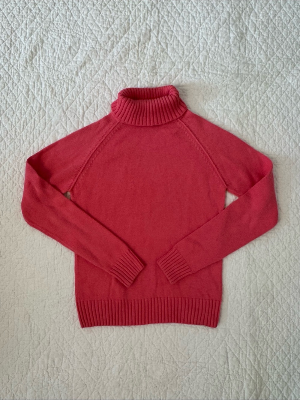 JEANNE PIERRE Raspberry Pink Turtleneck Sweater